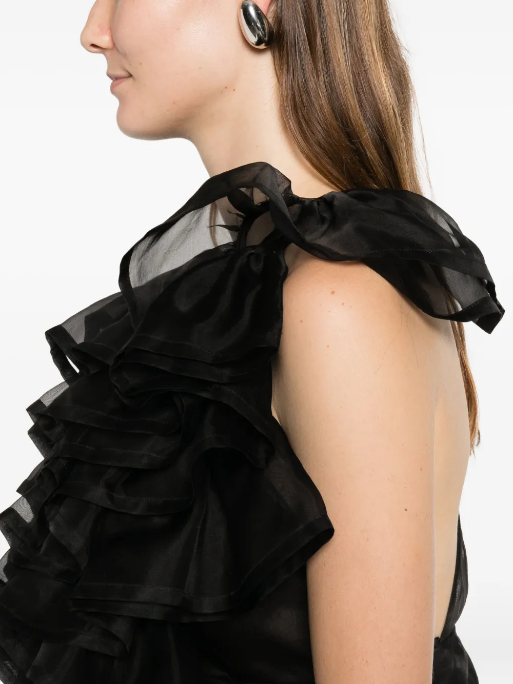 Viktor & Rolf Volant top met ruches Zwart