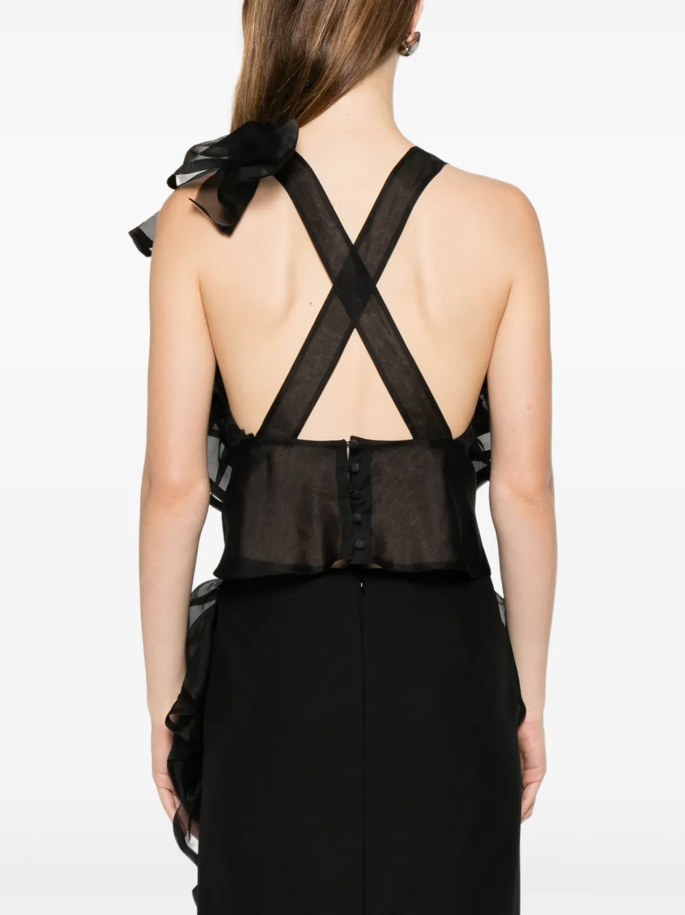 Viktor & Rolf Volant top met ruches Zwart