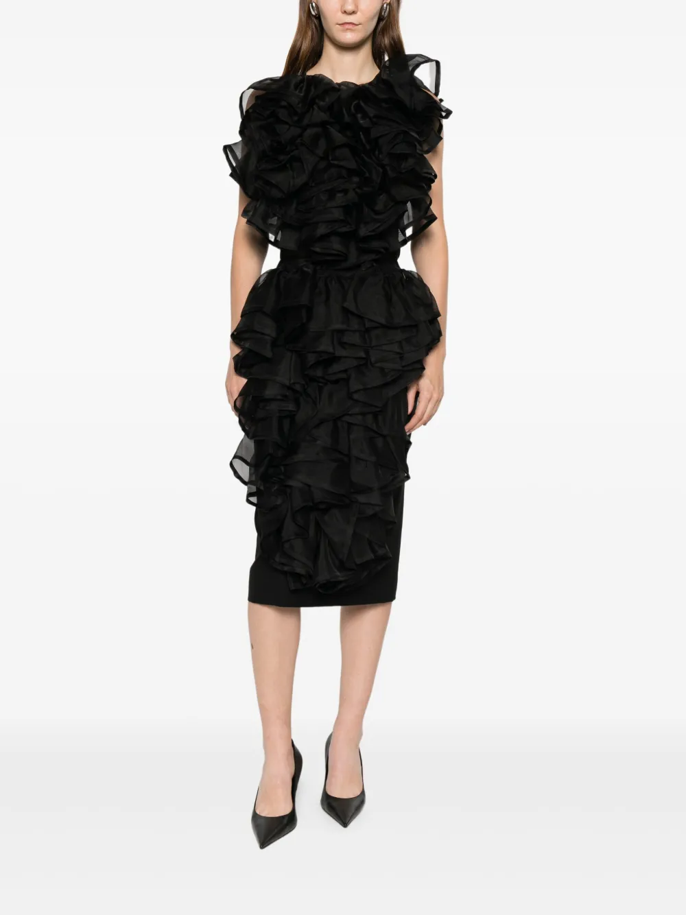 Viktor & Rolf Volant top met ruches Zwart