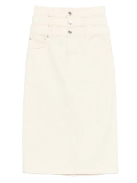 Viktor & Rolf triple layer denim midi skirt