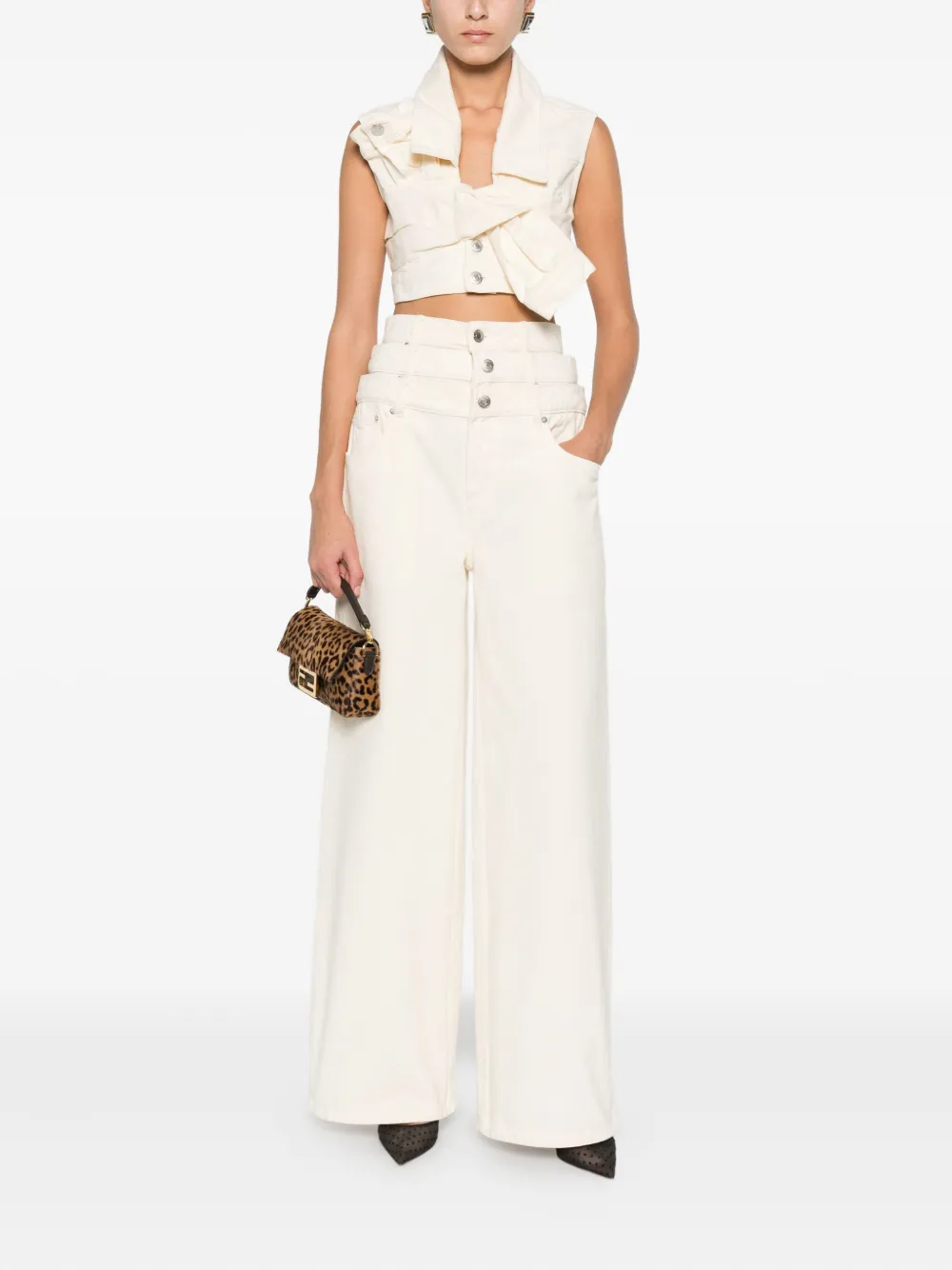 Viktor & Rolf Top met strikdetail Beige