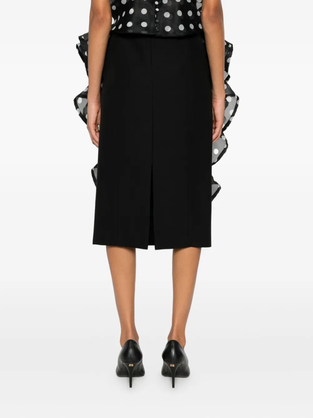 Viktor & Rolf Mini-rok met stippen en ruches Zwart