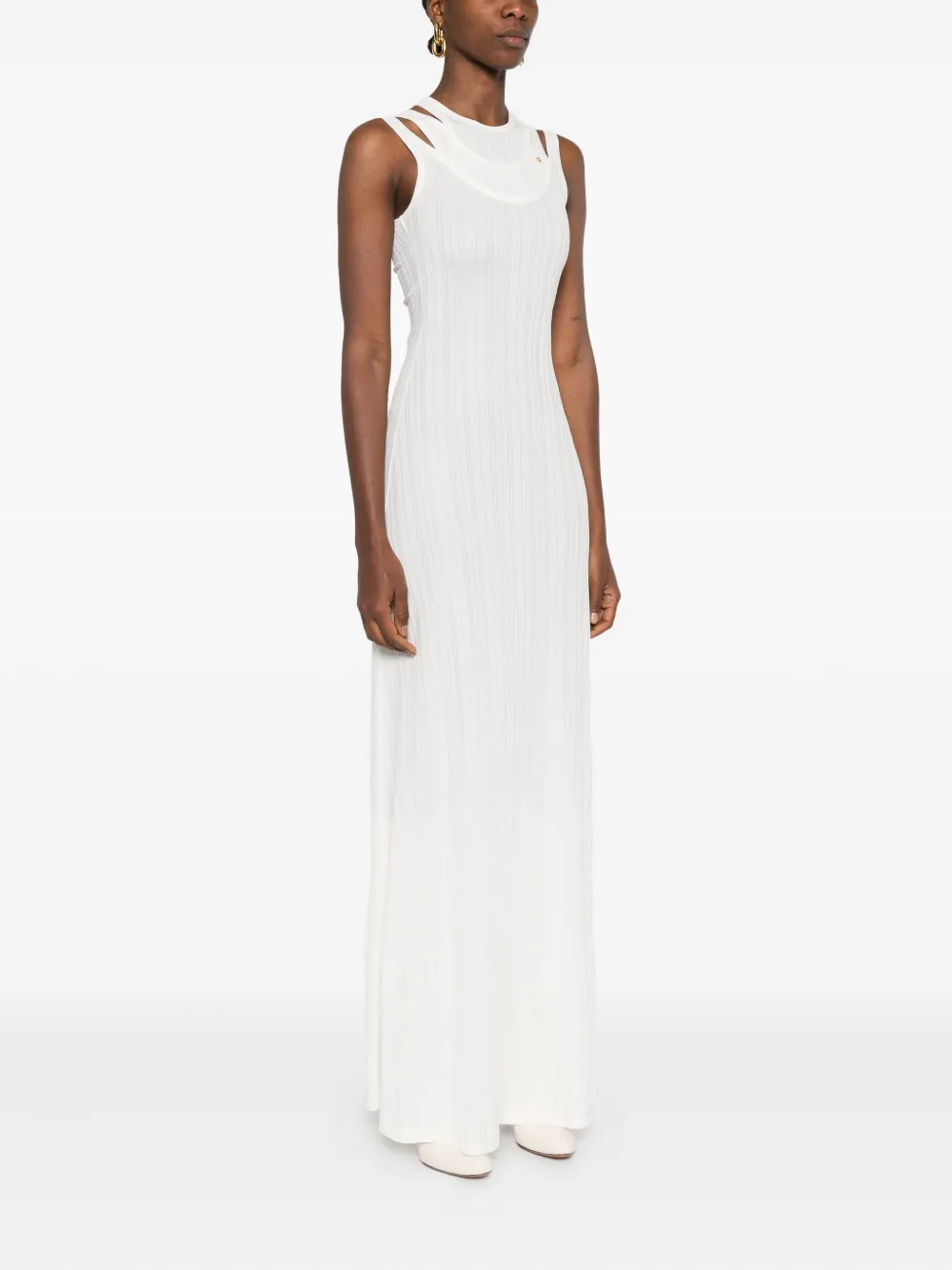 Viktor & Rolf Gelaagde maxi-jurk Beige