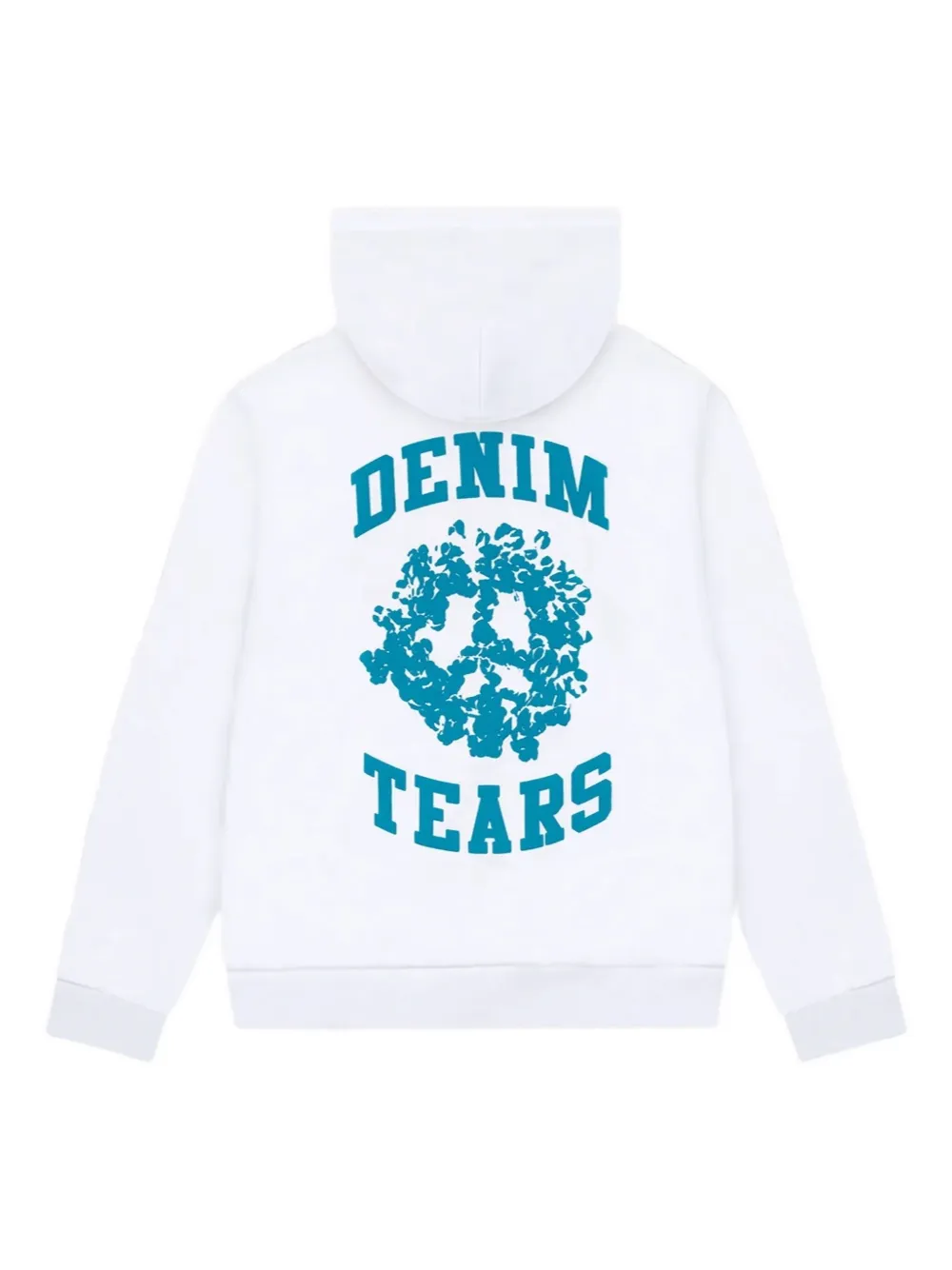 Denim Tears Long-sleeve Zip-up Hoodie In White