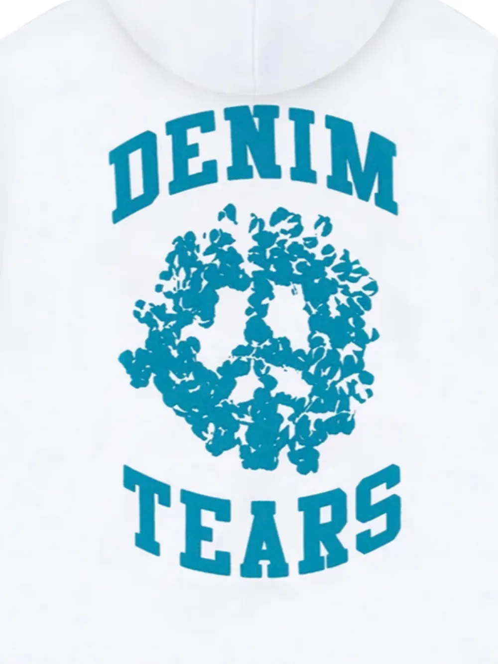 Denim Tears Long-sleeve Zip-up Hoodie In White