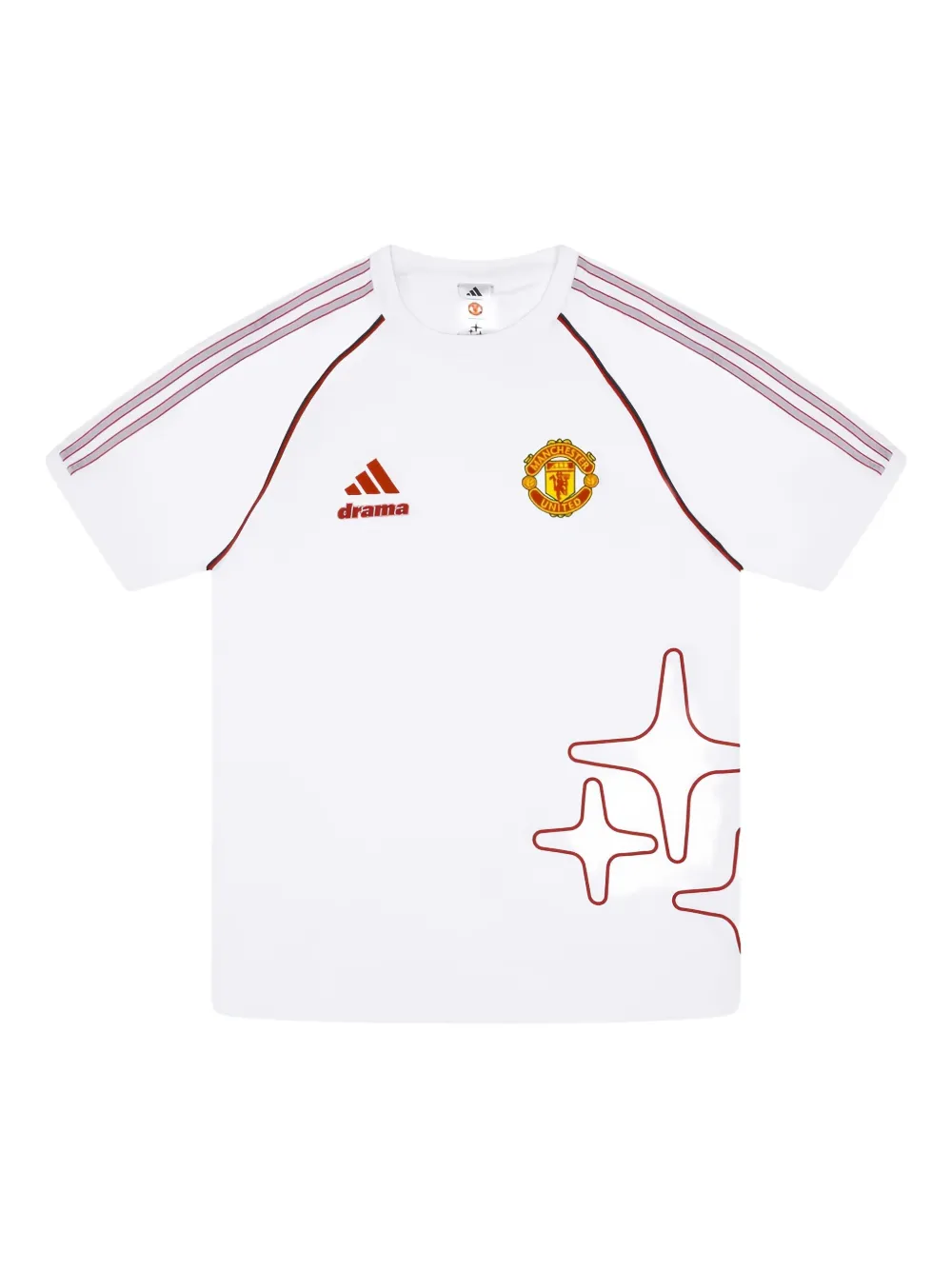 adidas x Manchester United x Drama T-shirt con stampa - Bianco