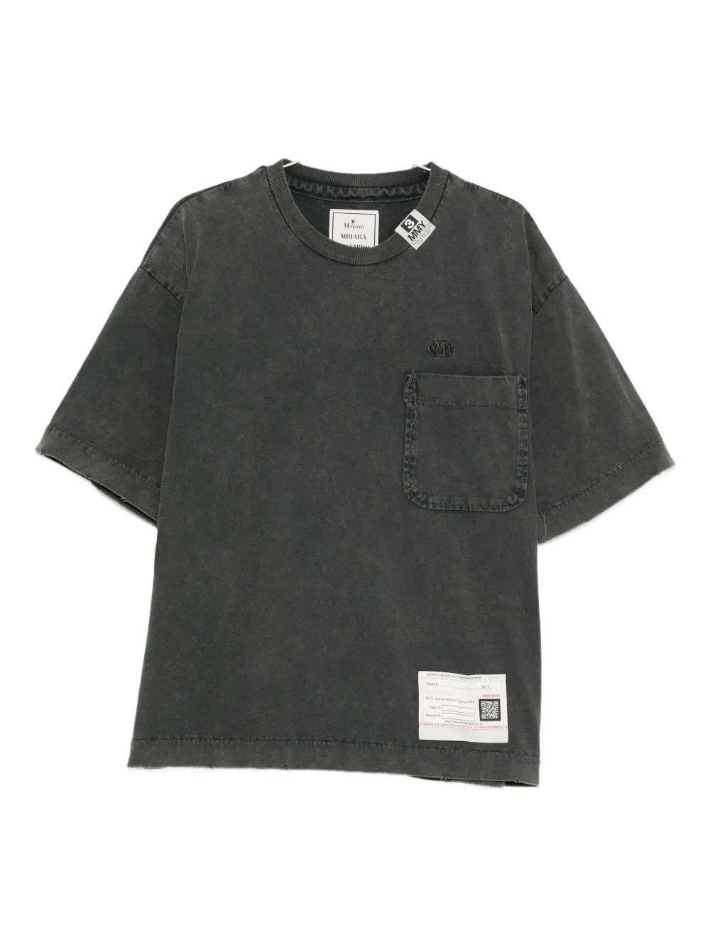 Maison MIHARA YASUHIRO logo-patch T-shirt - ブラック Maison MIHARA YASUHIRO logo-patch T-shirt - ブラック