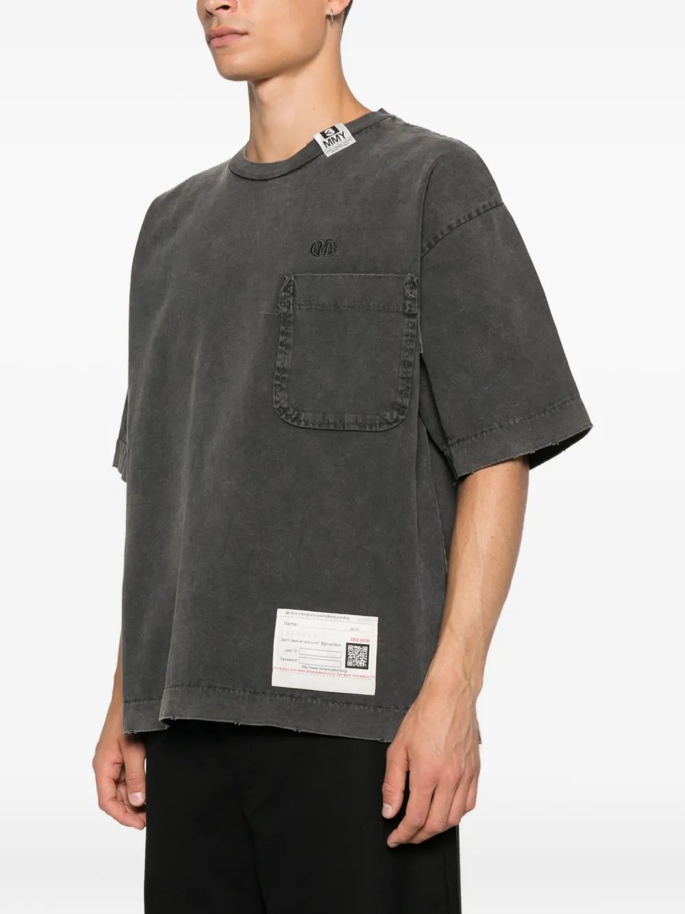 Maison MIHARA YASUHIRO T-shirt met logopatch Zwart