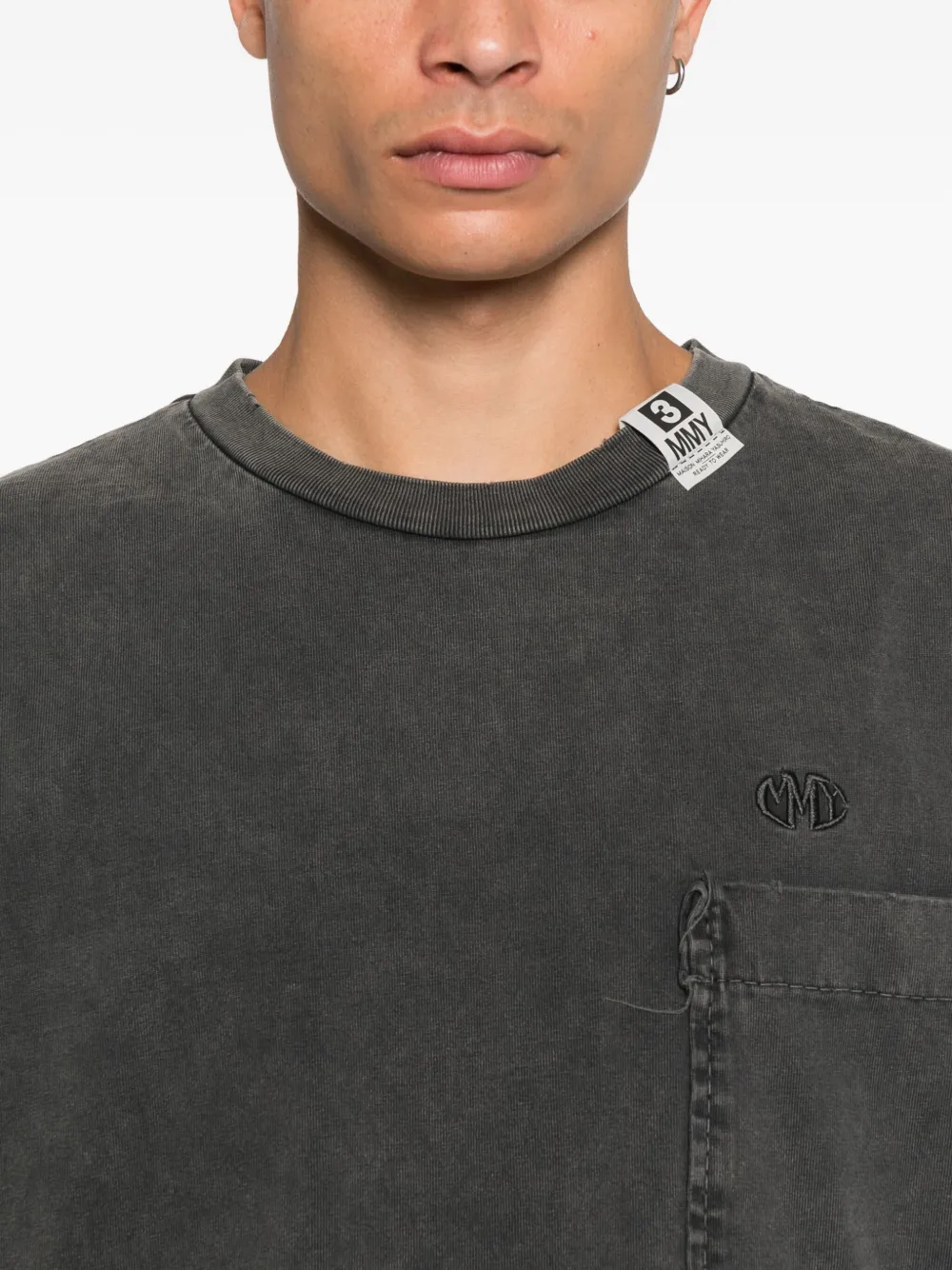 Maison MIHARA YASUHIRO T-shirt met logopatch Zwart