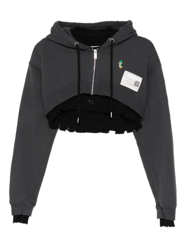 Maison MIHARA YASUHIRO フーデッド クロップド ジャケット | ブラック 