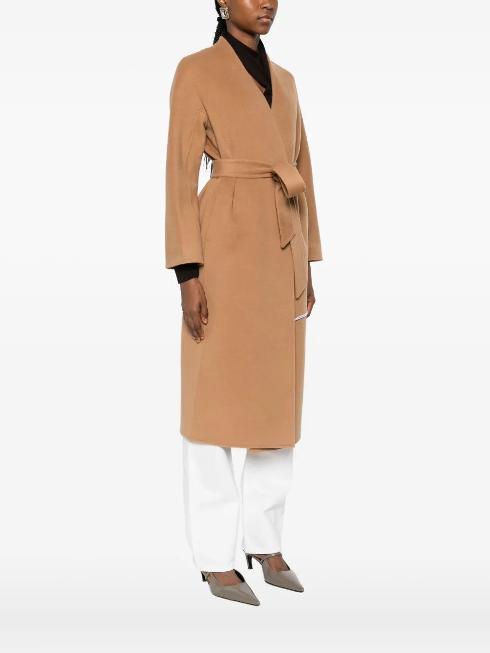 The Curated Collection Modern Coat In Brown