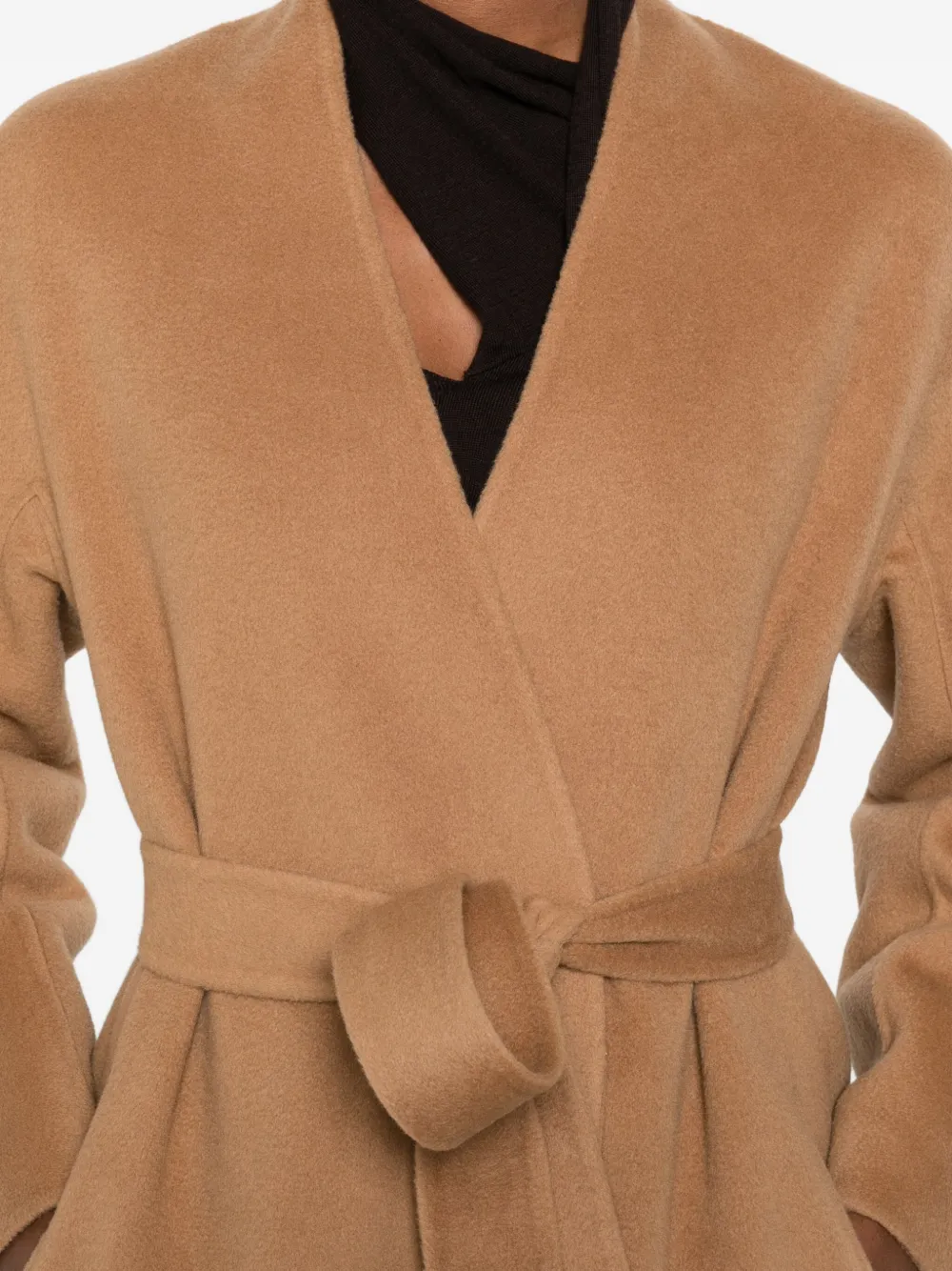 The Curated Collection Modern Coat In Brown