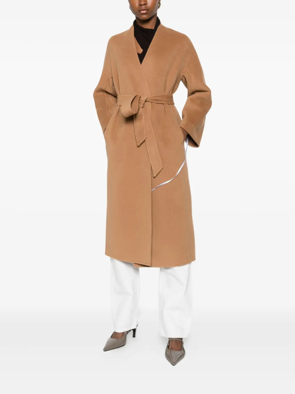 The Curated Collection Modern Coat In Brown
