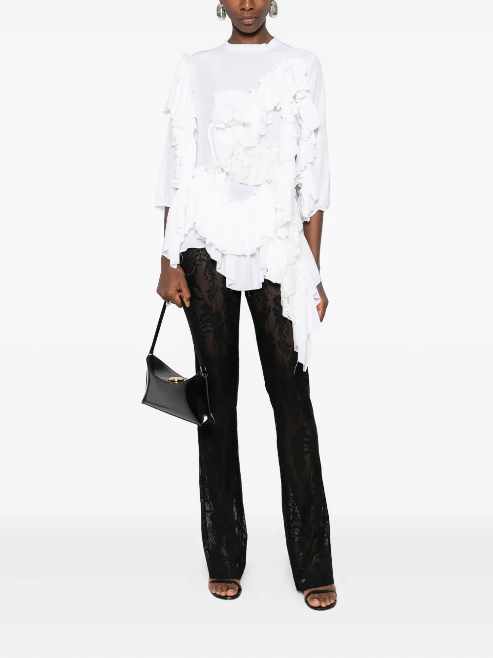 ALAINPAUL ruffled top - Wit