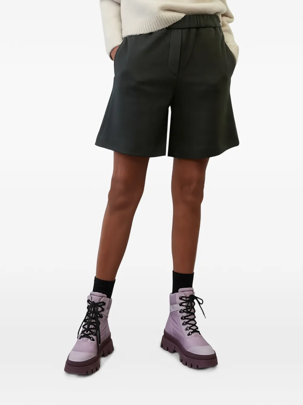  Marc O'polo Elasticated-waistband Shorts - Green 