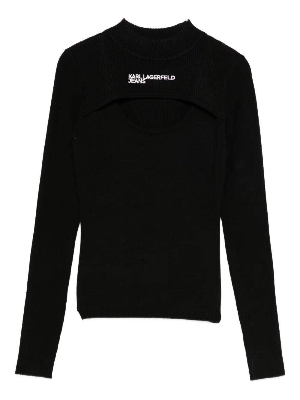Karl Lagerfeld Jeans fine-ribbed jumper - Schwarz