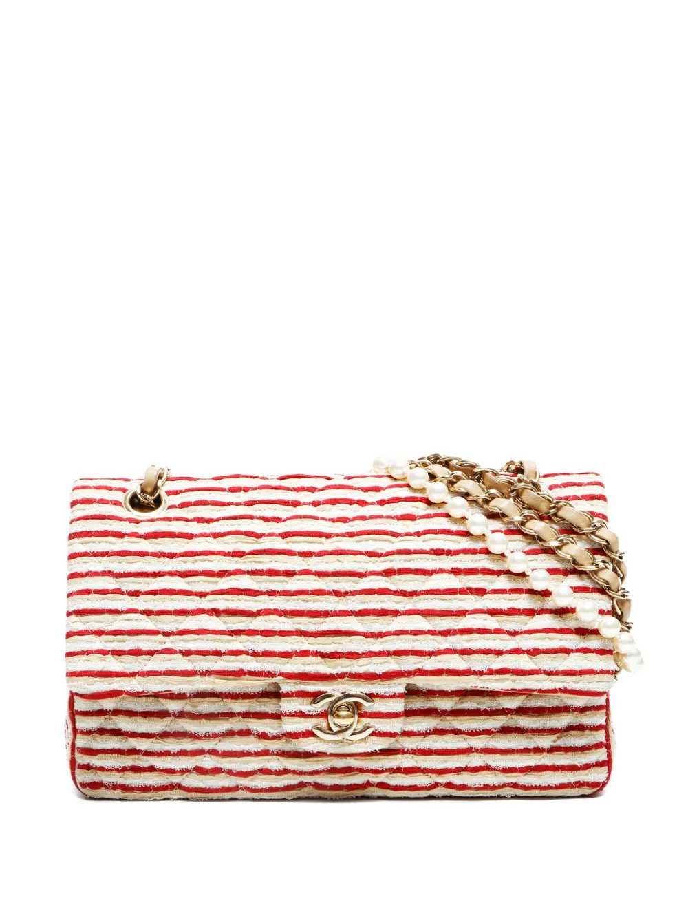 CHANEL Pre-Owned 2014 flap double-chain shoulder bag | Neutrals | Image 1