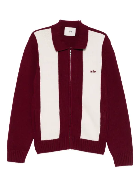Arte Antwerp striped zip knitwear