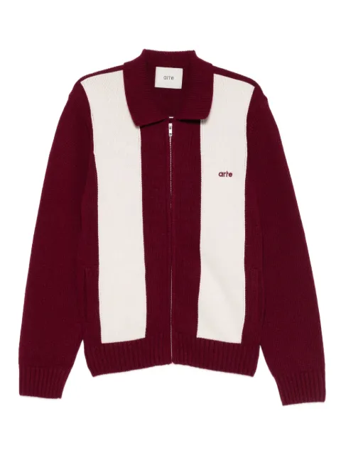 Arte Antwerp striped zip knitwear