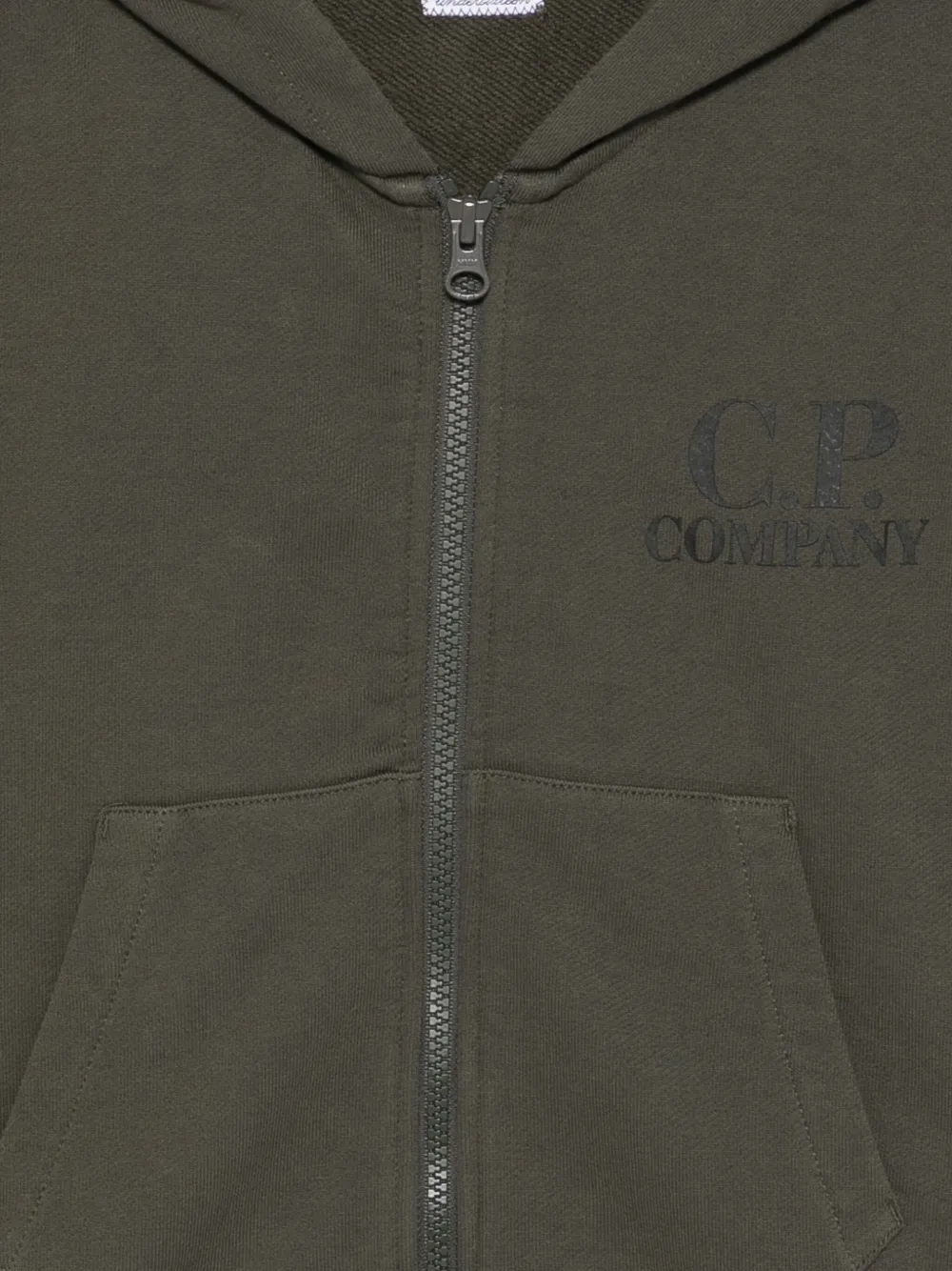 C.P. Company Kids Hoodie met goggle-detail Groen