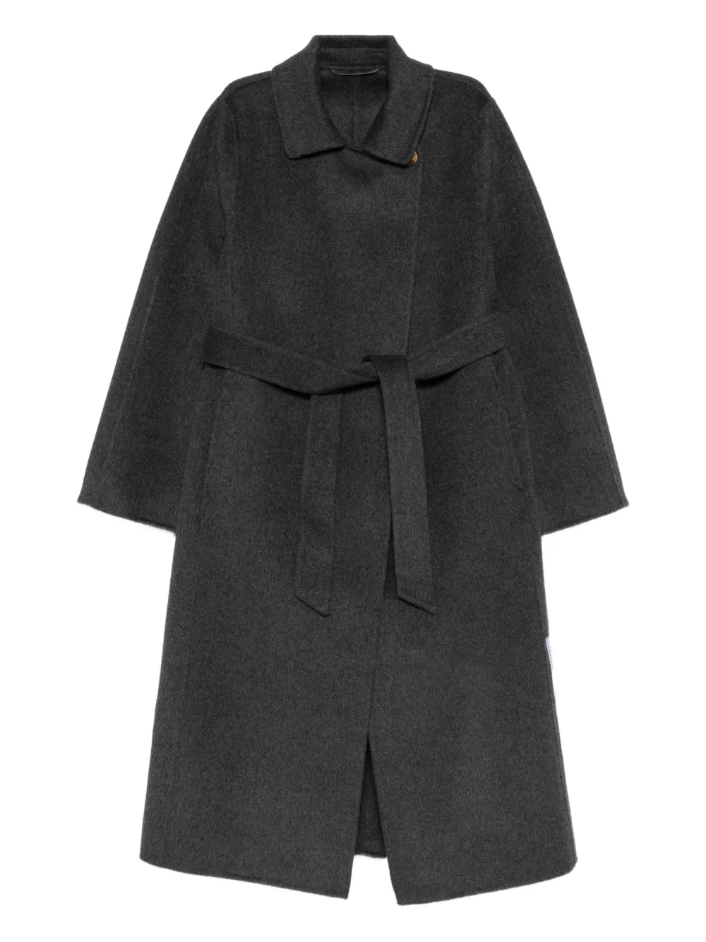 The Curated Collection abrigo de vestir con cinturón | negro | Image 1