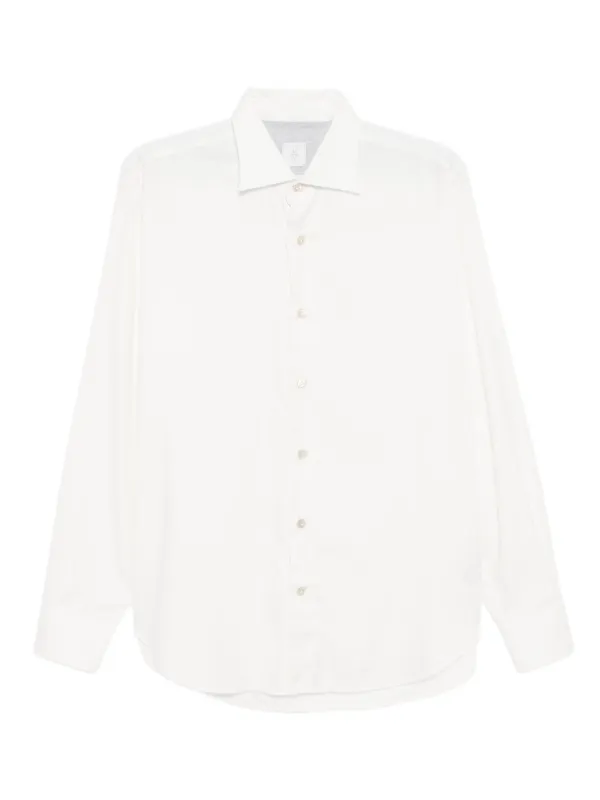 Eleventy Button Shirt in Neutrals