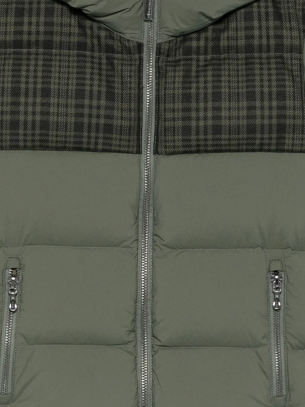 Colmar Kids Gewatteerd geruit jack met capuchon Groen