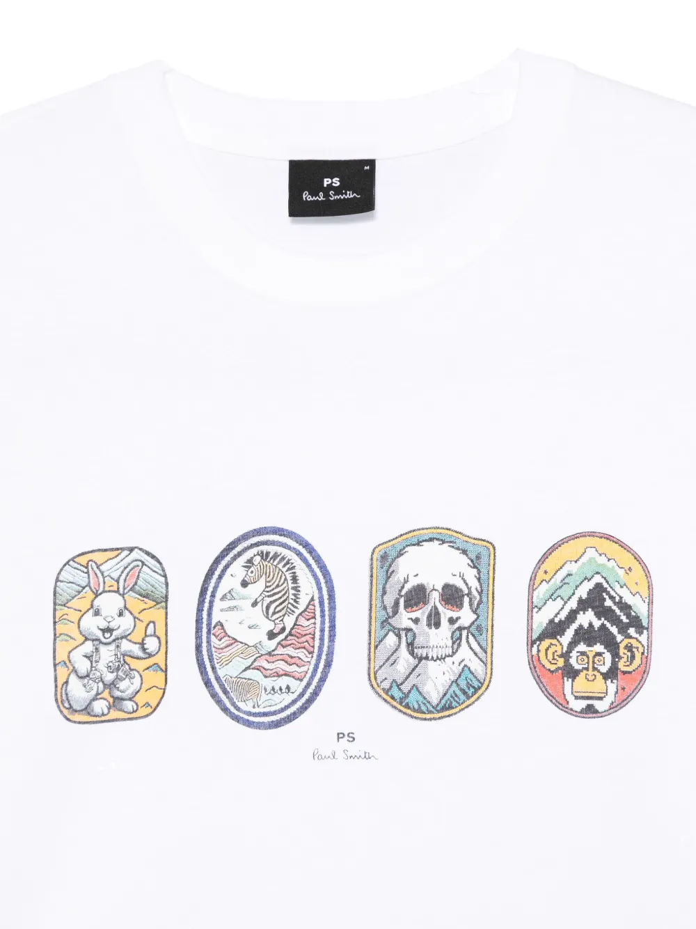 Paul Smith Badges katoenen T-shirt Wit