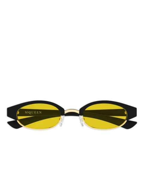Alexander McQueen lentes de sol con armazón ovalada