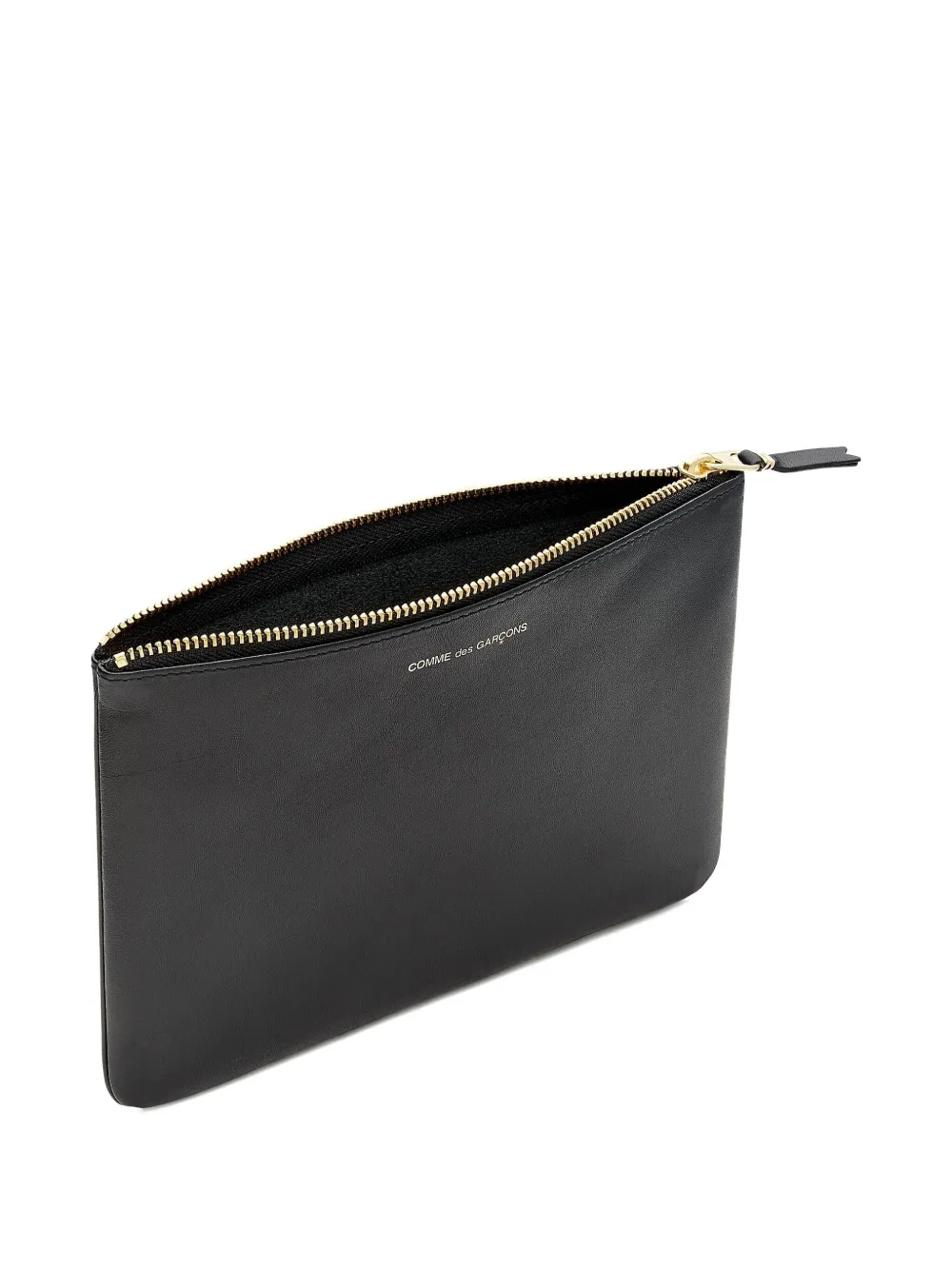Comme Des Garçons Logo-detail Leather Wallet In Black