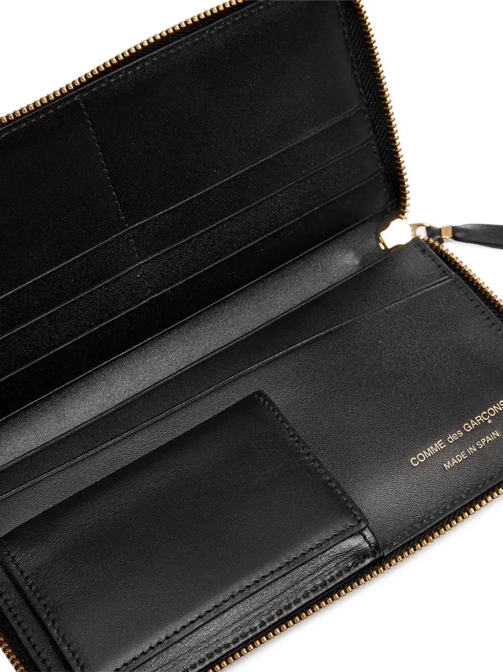 Comme Des Garçons Zip-fastening Leather Wallet In Black