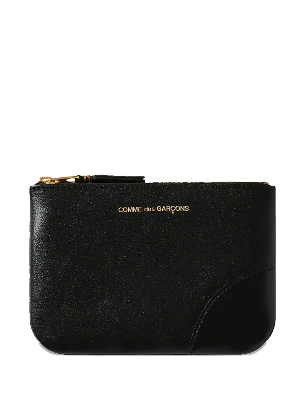 Comme Des Garçons Zip-fastening Leather Wallet In Brown