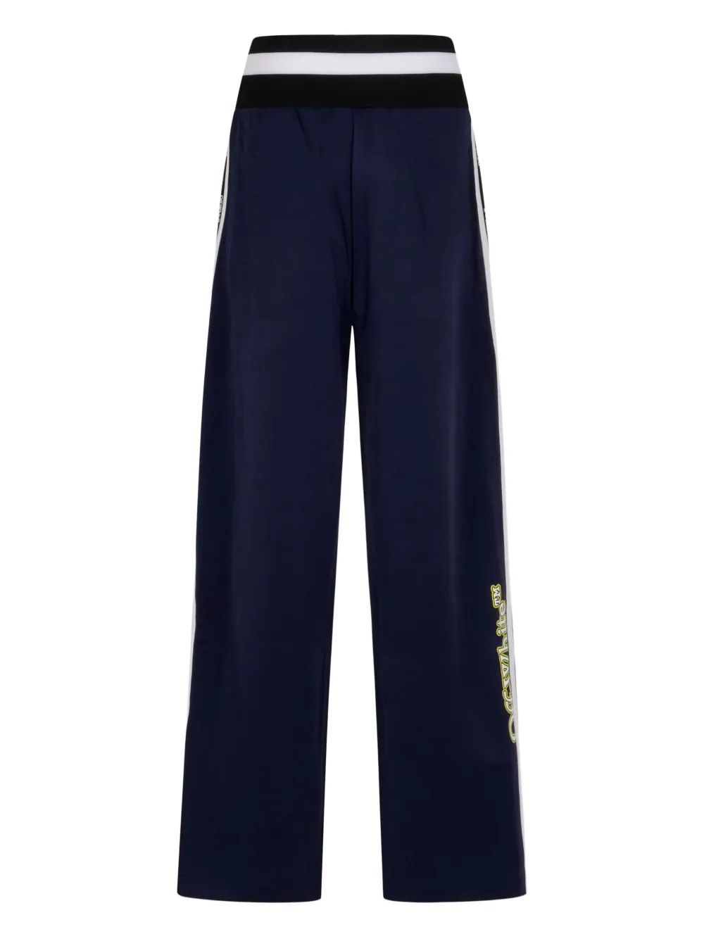 Off-White logo-print trousers - Blauw