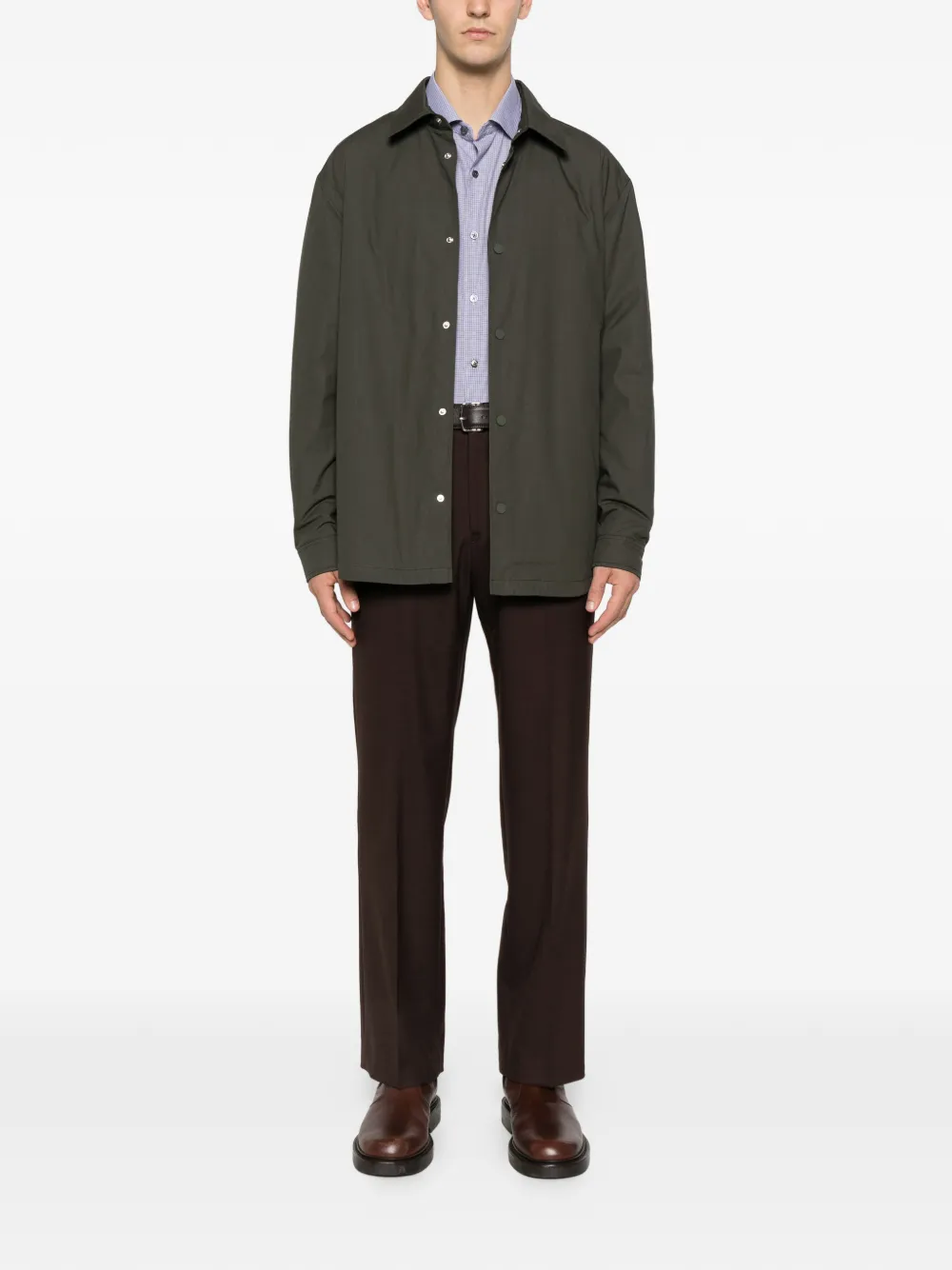 Zegna buttoned check-patterned shirt | Image 2