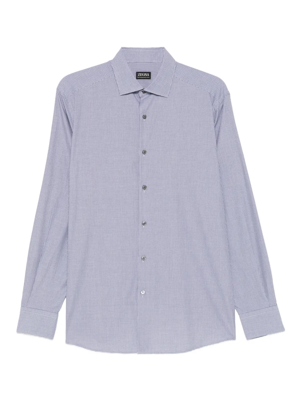 Zegna buttoned check-patterned shirt | Blue | Image 1