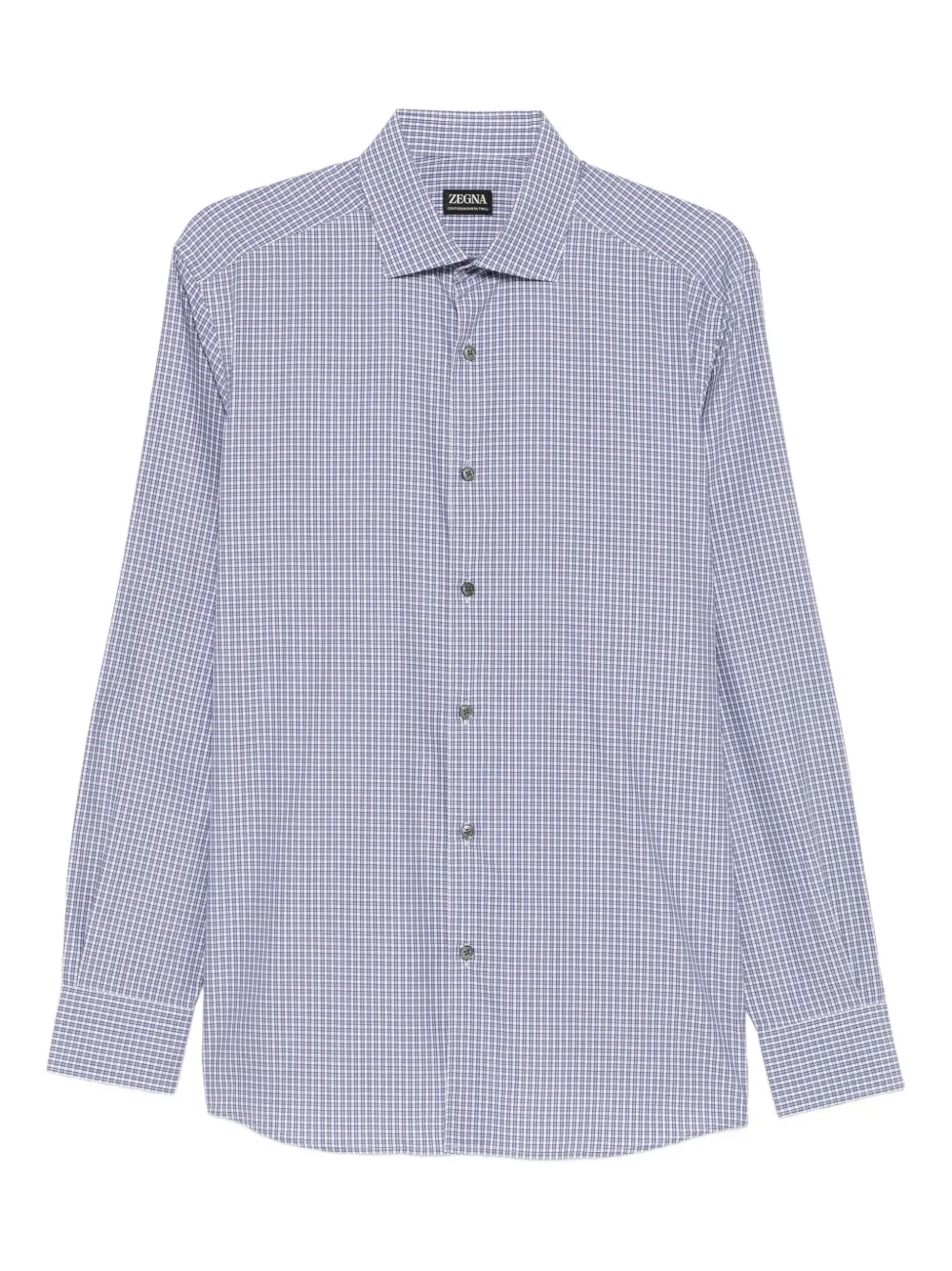 Zegna checked buttoned shirt | bleu | Image 1