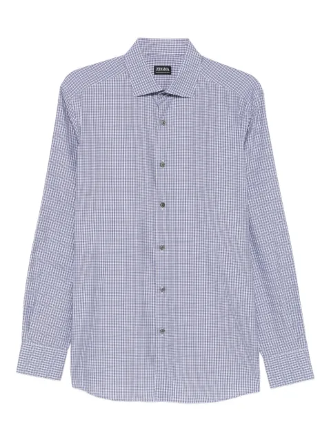 Zegna checked buttoned shirt
