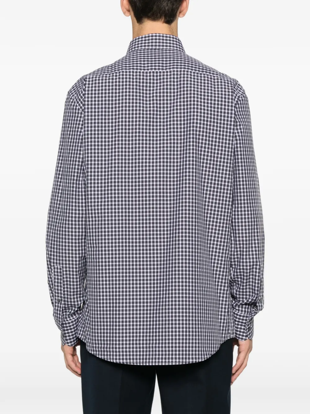 Zegna checked shirt Zwart