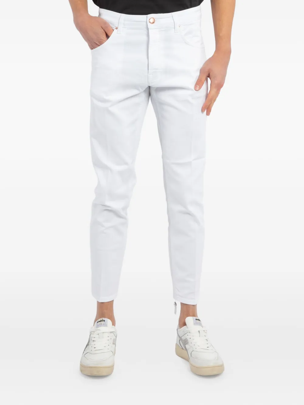 DON THE FULLER Yaren jeans met knopen - Wit