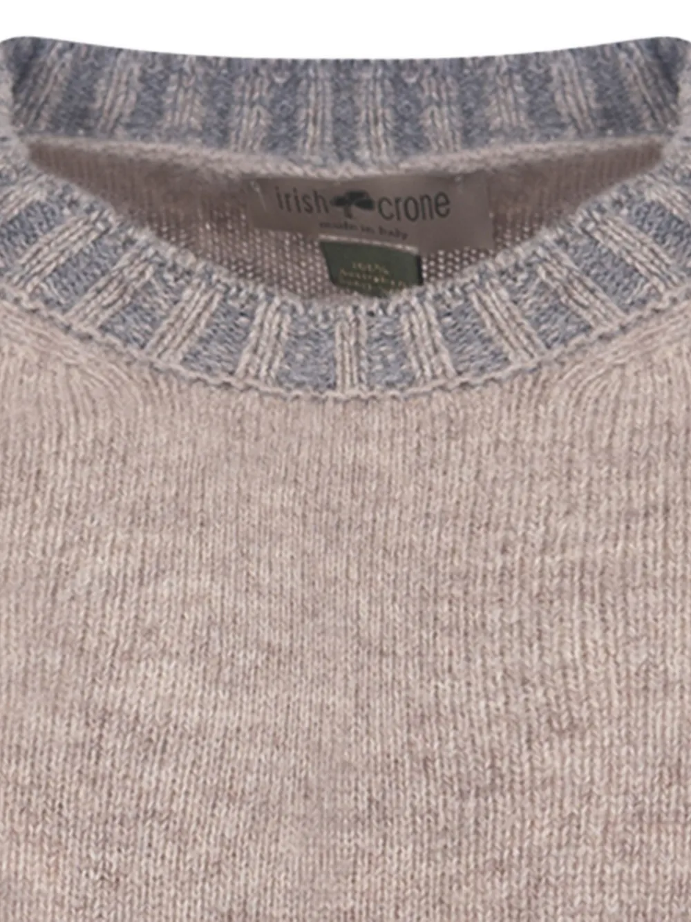 Irish Crone Ribbed-trim Sweater In Neutral