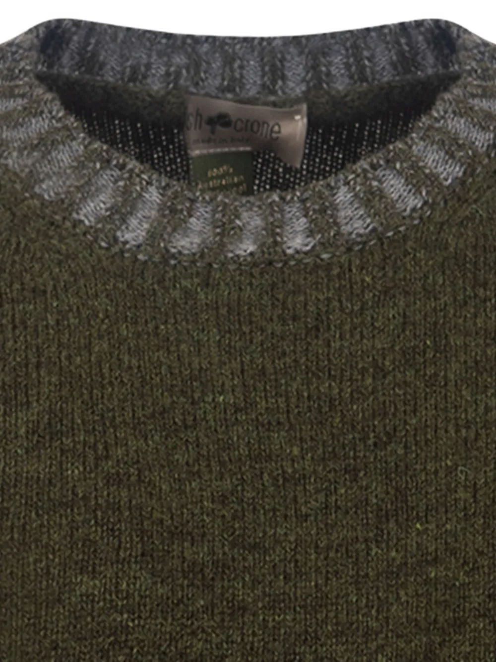 Irish Crone Ribbed-trim Crew-neck Sweater In Black