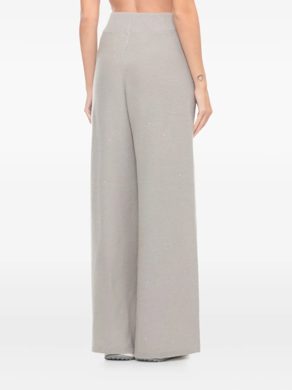 Panicale Elasticated Sequin-embellished Pants In Neutral