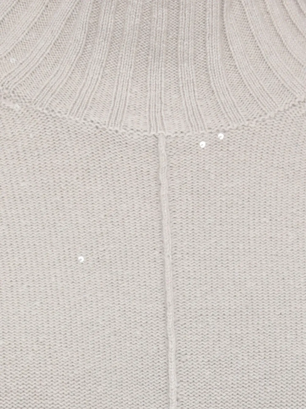 Panicale Ribbed Paillettes-detail Sweater In Gray