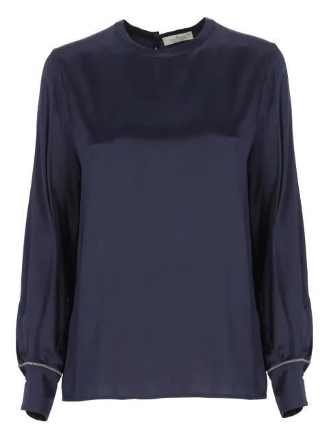 PANICALE rhinestone-embellishment silk blouse