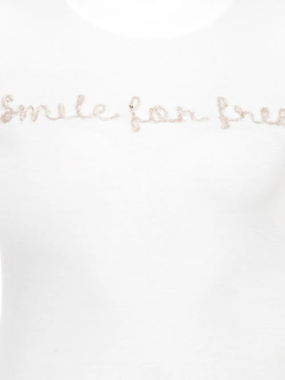 Panicale Embroidered Sequin-embellished T-shirt In White
