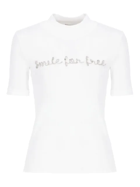 PANICALE embroidered sequin-embellished t-shirt