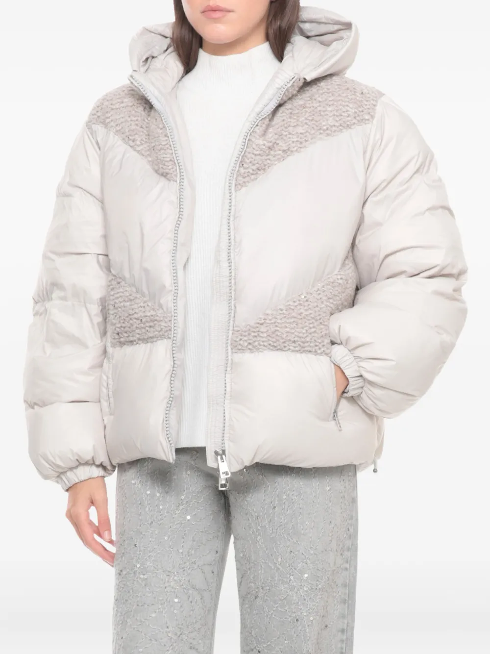 Panicale Ribbed High-neck Sweater In White