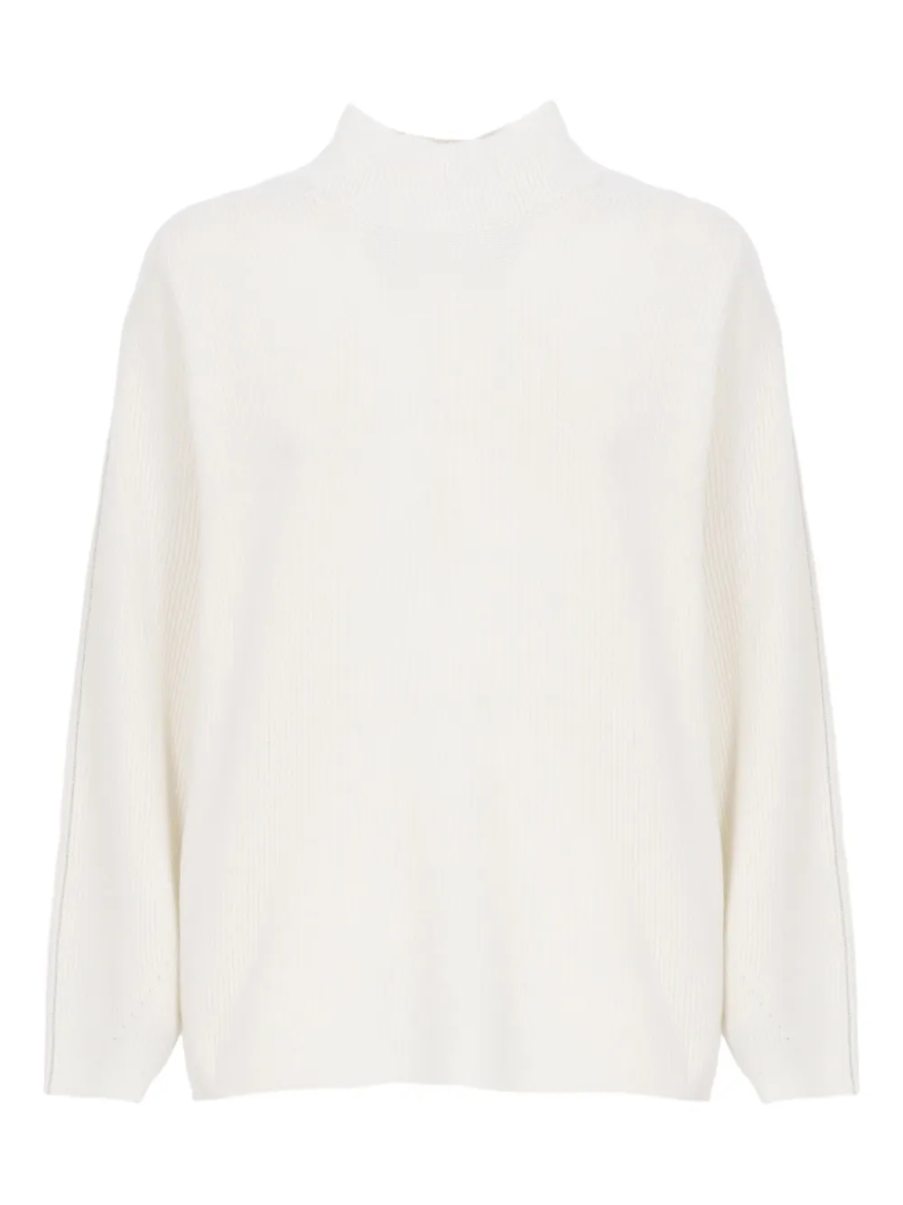 Panicale Ribbed High-neck Sweater In White