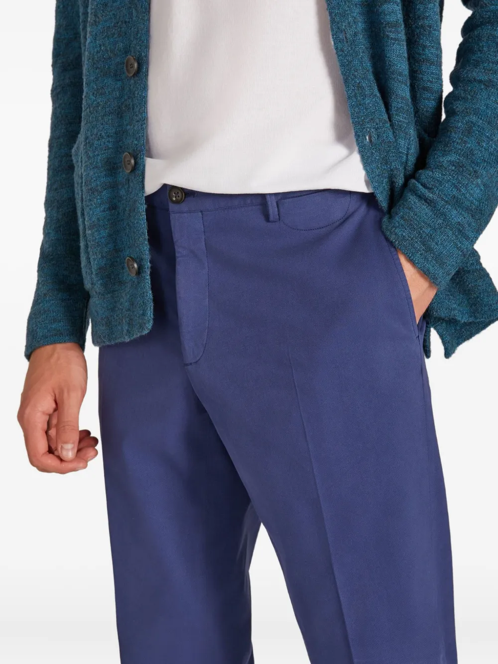 slowear Broek met riemlussen Blauw