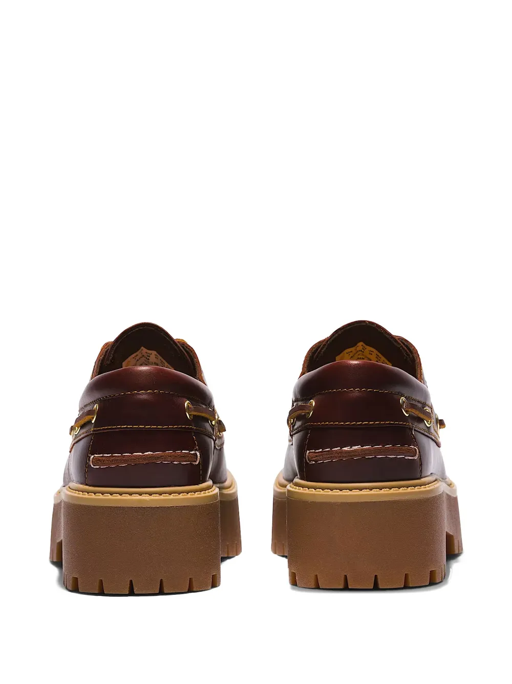 Timberland Platform Eyelet Loafers In Brown